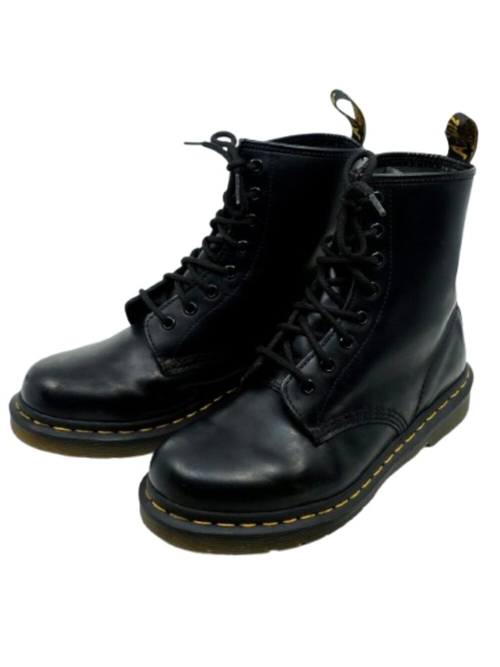 DR MARTENS~1460 Mono Boot~BLACK SMOOTH LEATHER LACE UP~ Women's Size 8